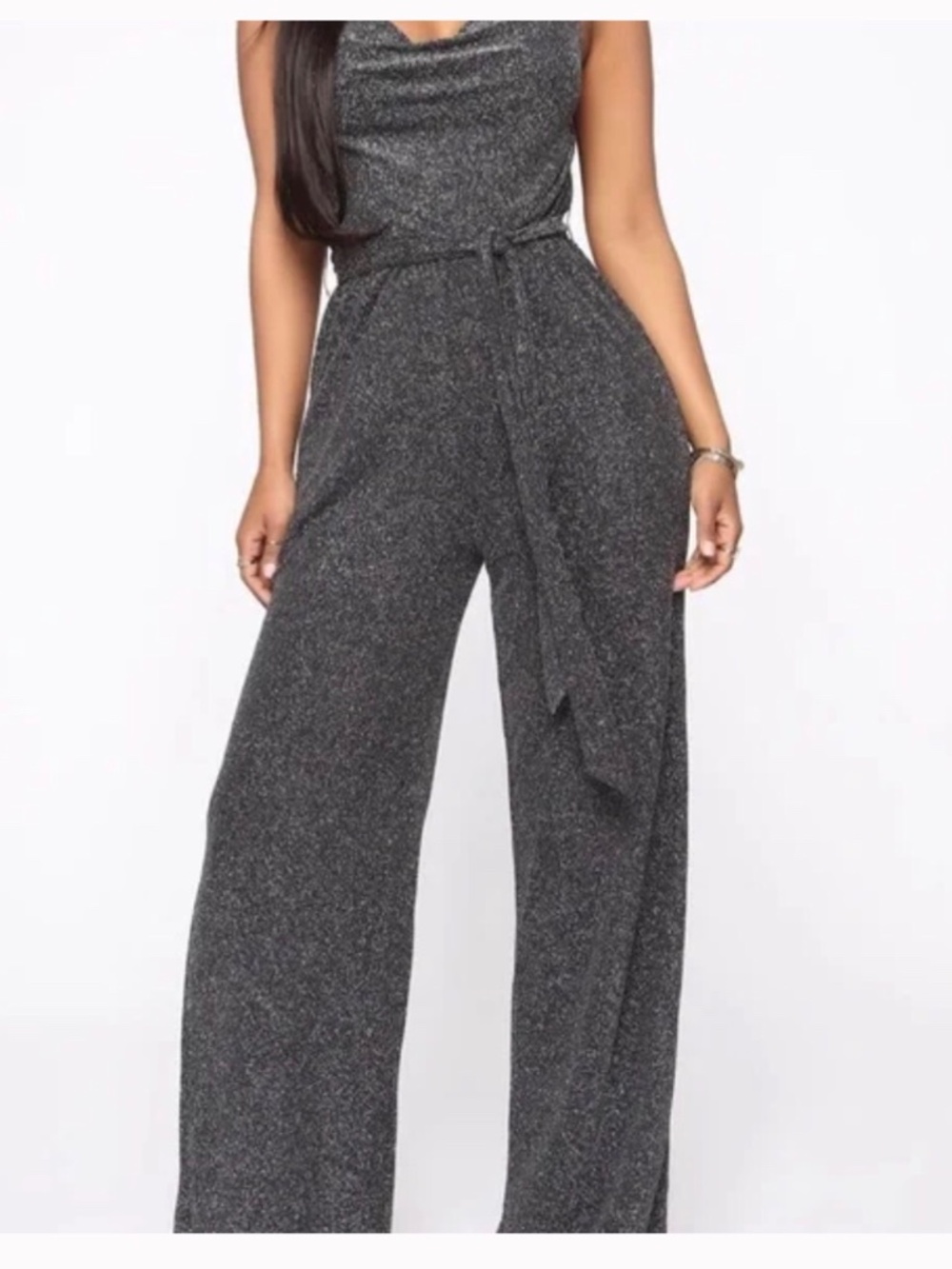NWOT H&M Divided Glittery Metallic Jumpsuit